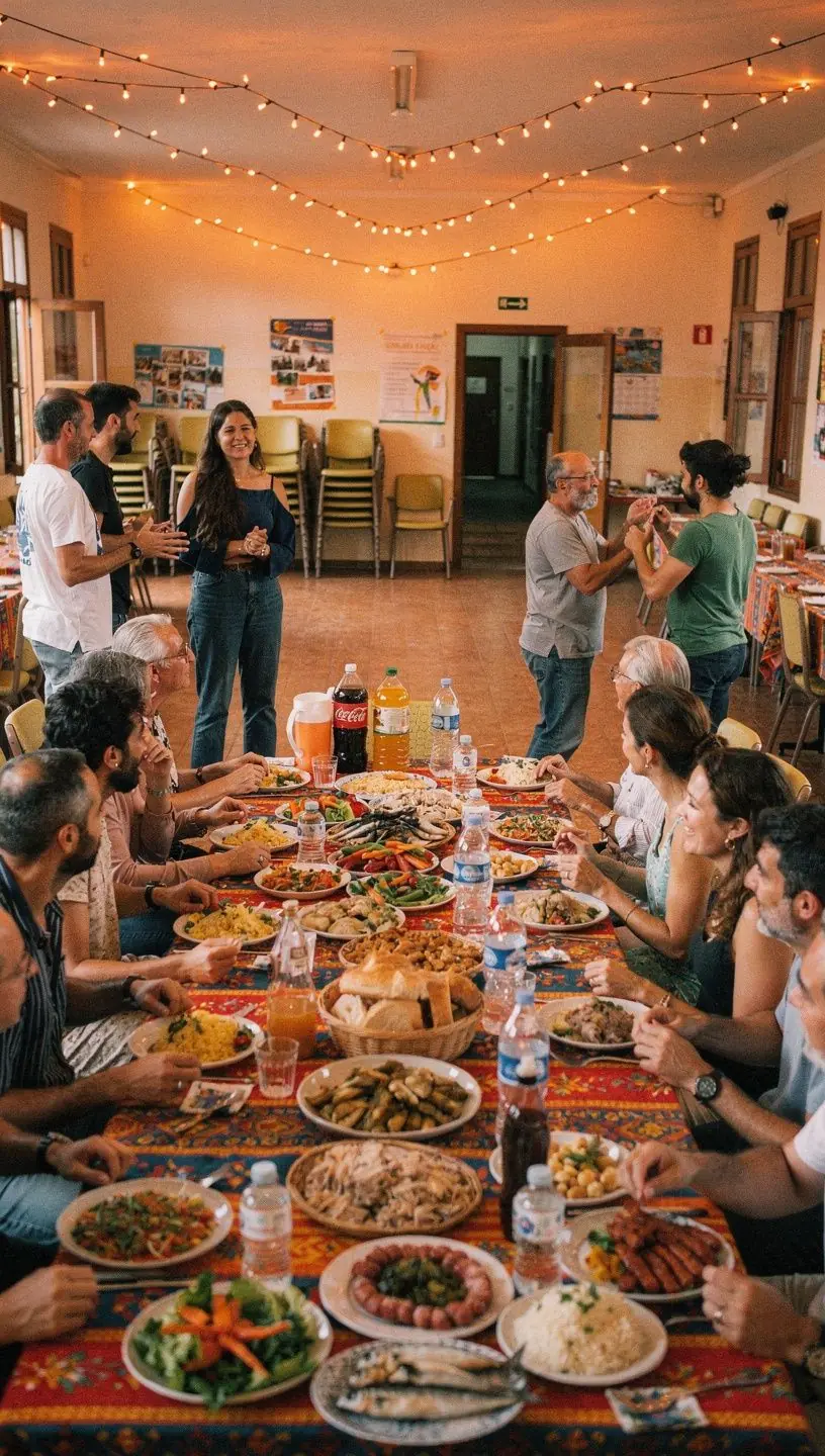 Coaching session with dancers in structured hub setting
